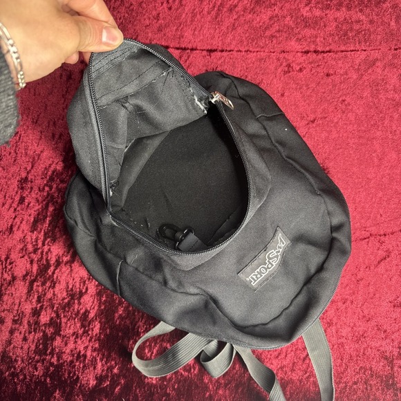 Jansport Mini Backpack Half Pint Black Travel Concert Rave - Picture 6 of 6